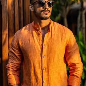 Apricot Orange linen