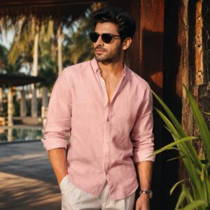 blush pink linen