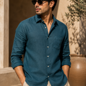 Premium Dark Teal Linen