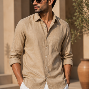 Premium sand-beige linen