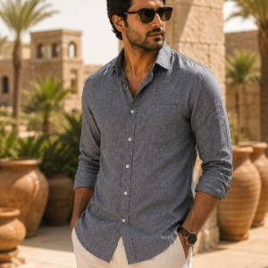 premium ash-grey linen