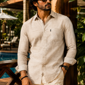 Natural Sand Beige linen
