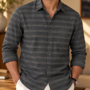 Charcoal Grey Stripe Shirt