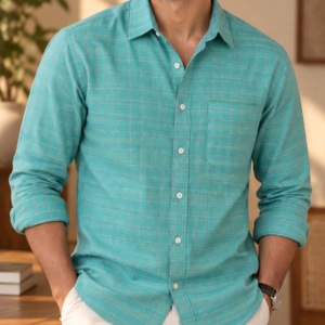 Mint Green Check Shirt