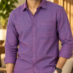 Dusty Plum Purple Cotton Shirt