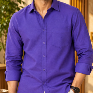 Royal Purple Cotton Shirt